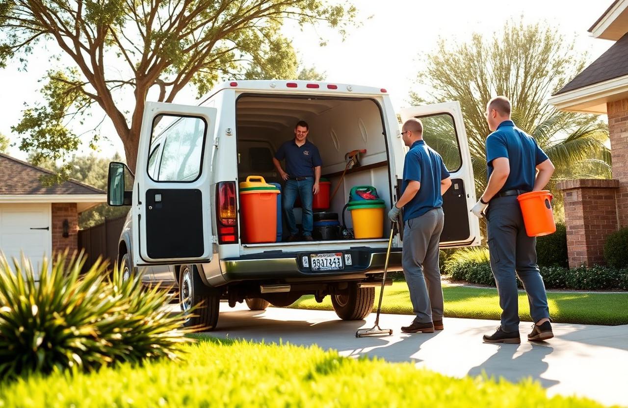 Klean Kuts lawn crew with equipment