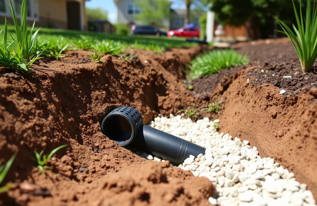 Yard drainage solution in Texas
