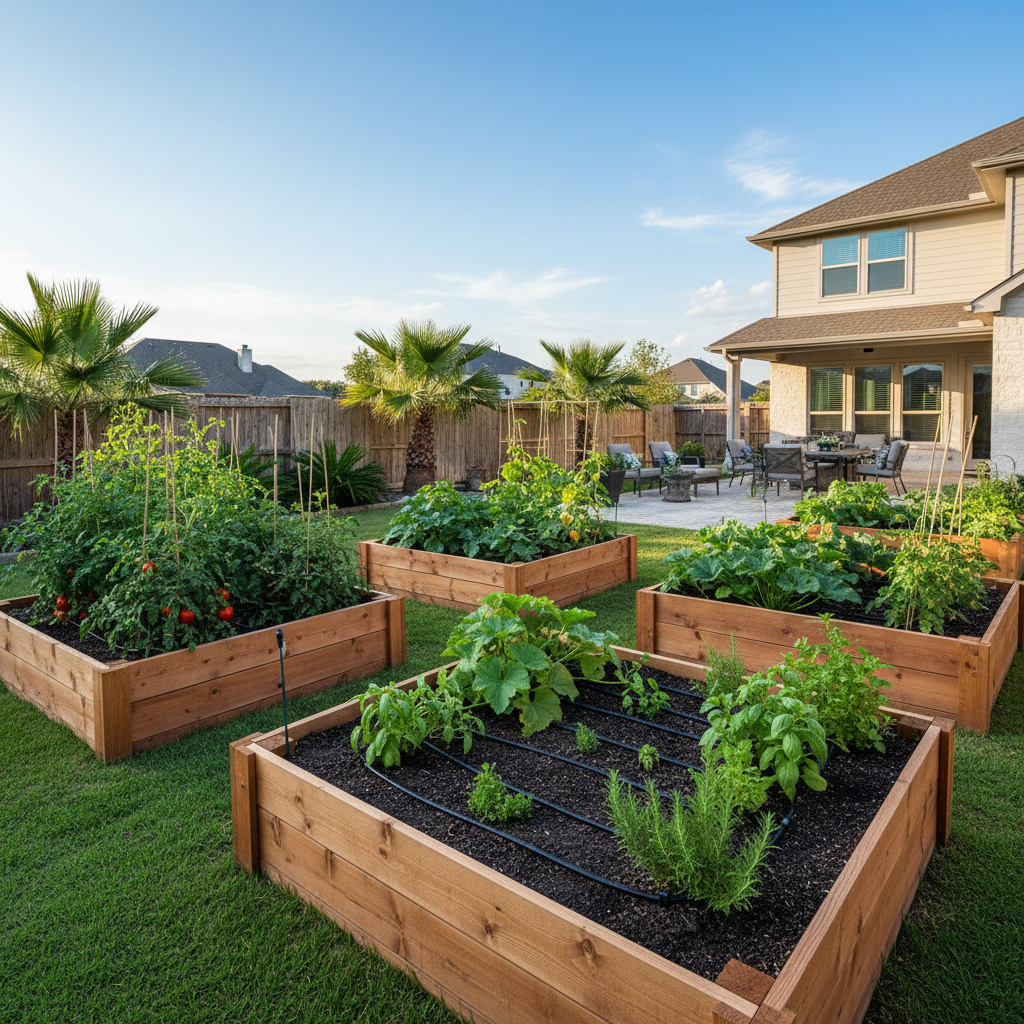 Raised Garden Bed Installation in Seabrook, TX